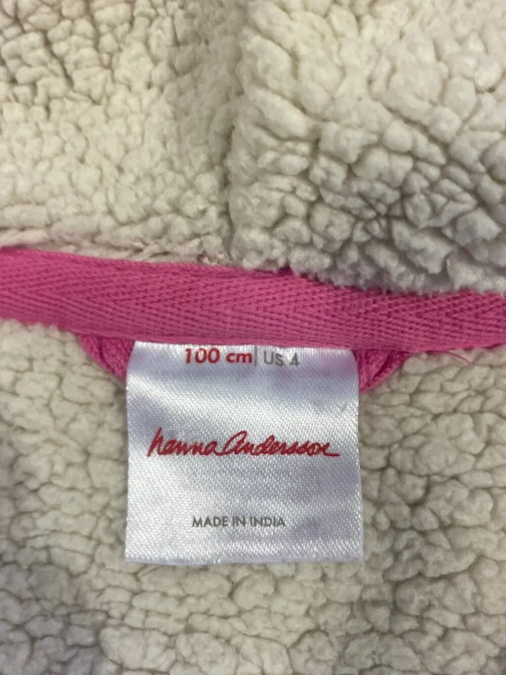 Hanna Andersson Fleece Lined Pink Zip Hoodie | Size 4